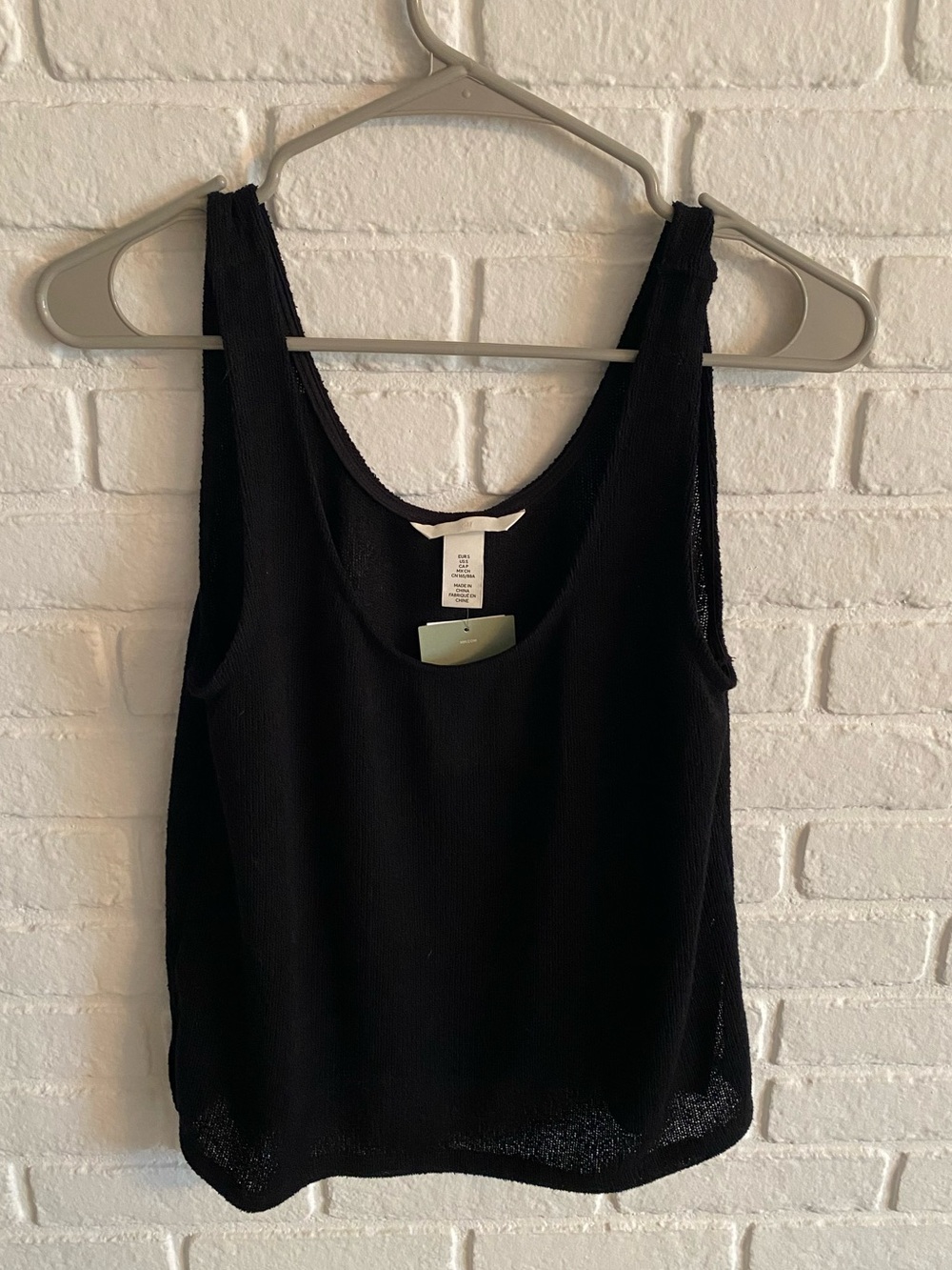 H&M Black Tank Top - Lightweight Knit